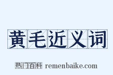黄毛近义词是什么意思的图片